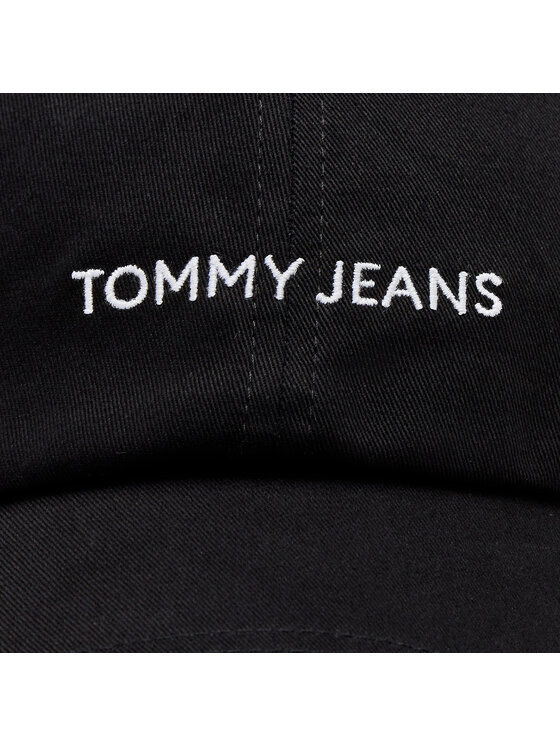 Tommy Jeans Καπέλο Jockey Tommy Jeans Linear Logo AW0AW15845 Μαύρο