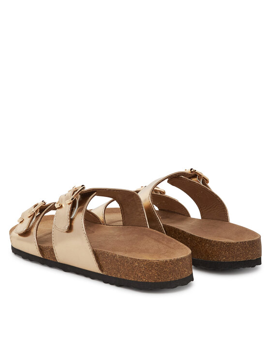 ONLY Shoes Nazouváky ONLY Shoes Onlmaxi-13 Pu Strap Buckle 15331392 Zlatá