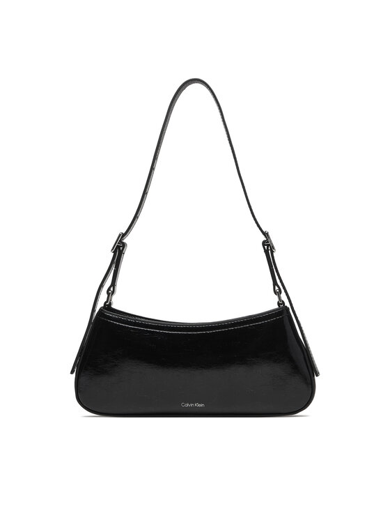 Calvin Klein Soma Calvin Klein Ck Metallic Small Shoulder Bag LV04F3304G Melns
