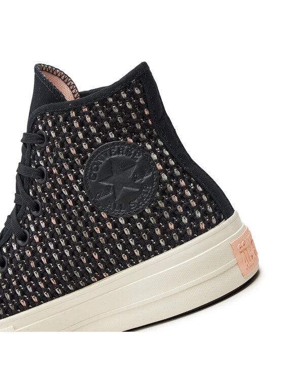 Converse Bambas Converse Chuck Taylor All Star Lift Platform Crochet A09829C Negro