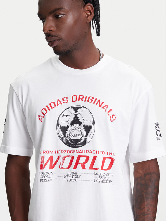 adidas adidas T-shirt 90s Football Graphic JX3065 Bijela Regular Fit