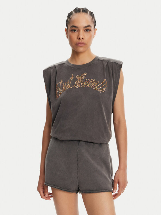 Just Cavalli Just Cavalli Футболка 78PAHE10 Сірий Loose Fit