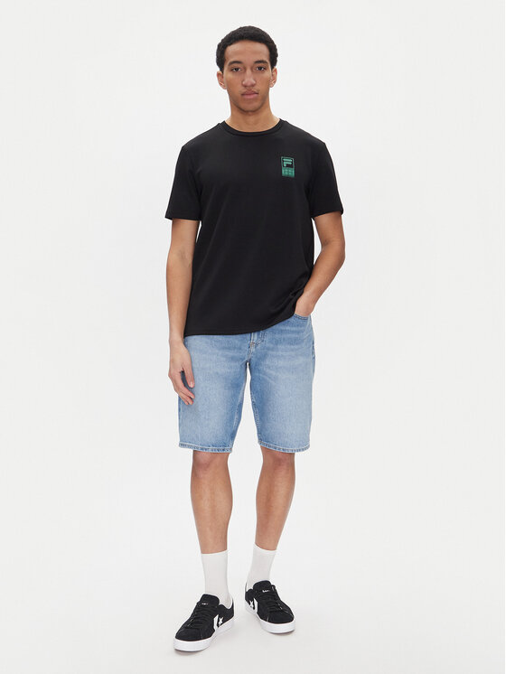 Fila Fila Majica Lennik FAM0883 Črna Regular Fit
