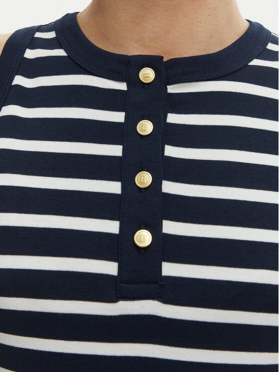 Tommy Hilfiger Tommy Hilfiger Top WW0WW49251 Azul marino Slim Fit