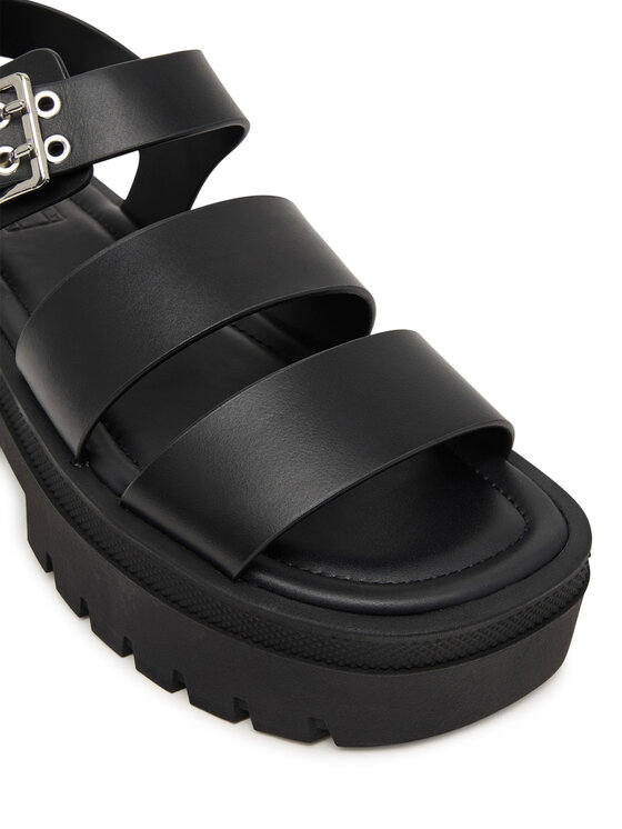 Tommy Jeans Sandały Tommy Jeans Tjw Straps Leather Max Sandal EN0EN02944 Czarny