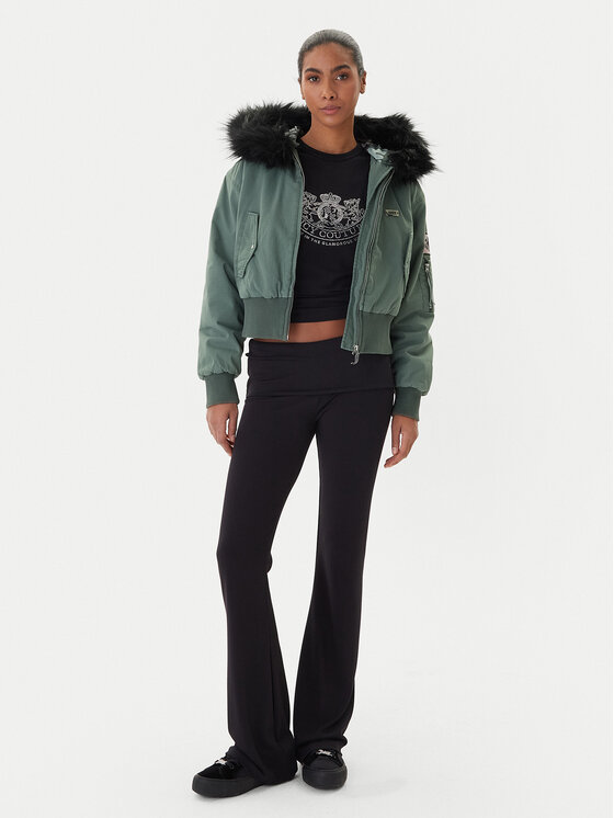 Juicy Couture Juicy Couture Μπόμπερ μπουφάν JCOIJ225553 Πράσινο Regular Fit