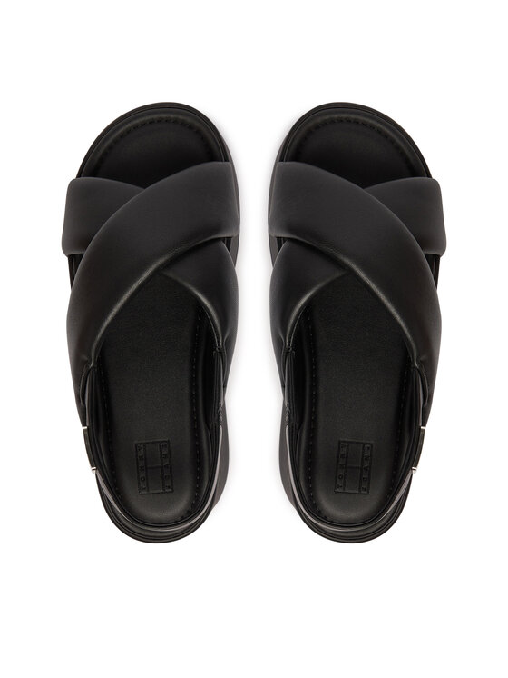 Tommy Jeans Sandale Tommy Jeans Padded Strap Wedge Sandals EN0EN02946 Negru