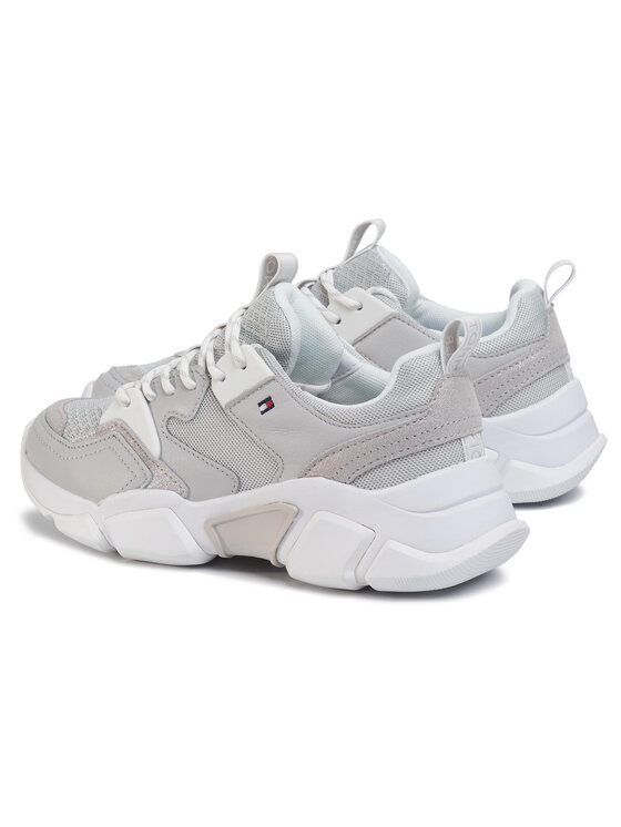 Tommy Hilfiger Laisvalaikio batai Tommy Hilfiger Chunky Lifestyle Glitter Sneaker FW0FW04694 Pilka