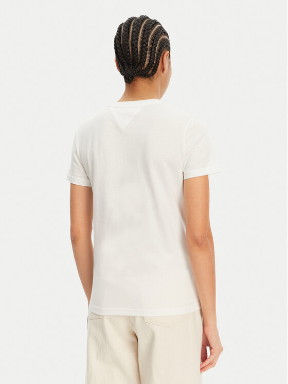 Tommy Jeans Tommy Jeans Póló Bubble DW0DW21338 Fehér Regular Fit