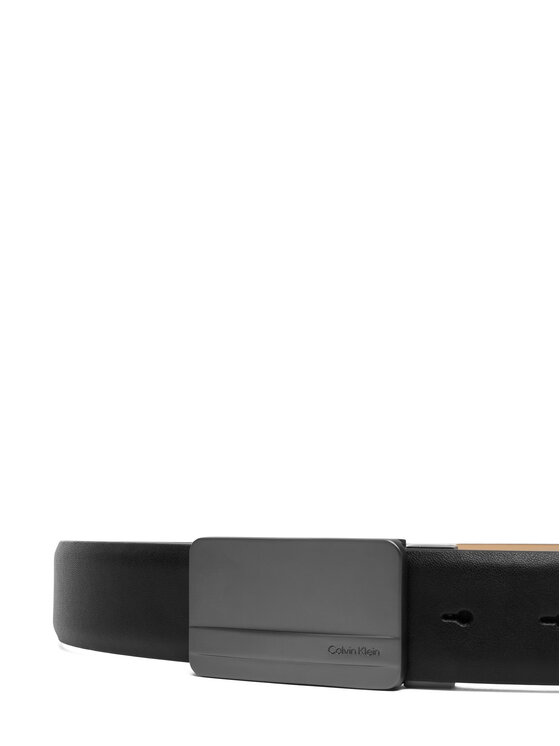 Calvin Klein Curea Calvin Klein Metal Logo Plaque 35Mm Adj LV04D7149G Negru