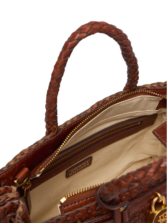 Tommy Hilfiger Soma Tommy Hilfiger American Icon Mini Tote Braided AW0AW18734 Brūns