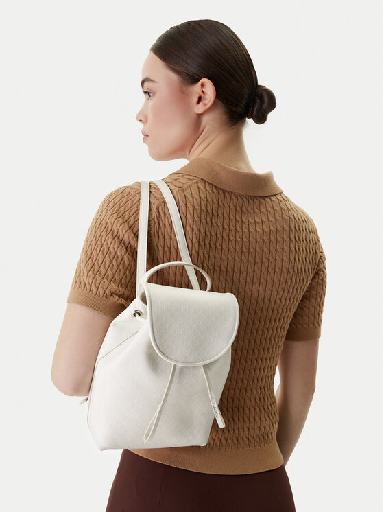 Calvin Klein Ruksak Calvin Klein Emblem Aop Mini Backpack LV04F3507G Bijela