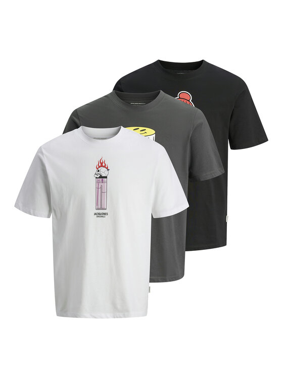 Jack & Jones Jack & Jones Set t-shirt majica﻿ Holiday Skull 12294420 Šarena Regular Fit