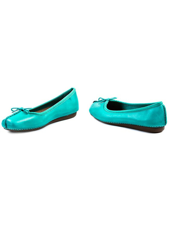 Clarks Baleríny Clarks Freckle Ice 203573684 Modrá