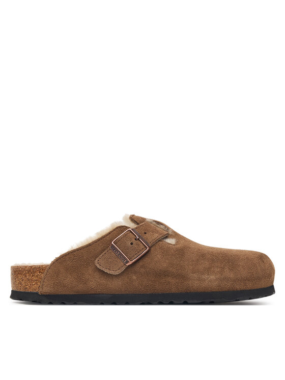 Birkenstock Klapki Birkenstock Boston Shearling 1032440 Brązowy
