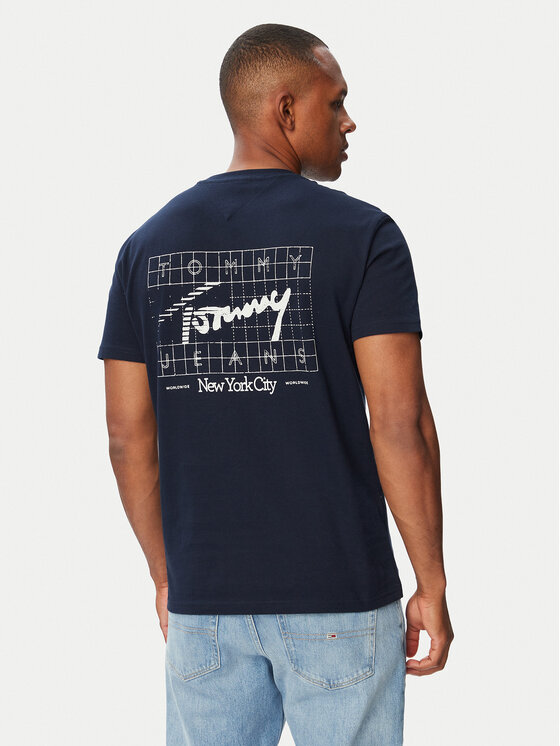 Tommy Jeans Tommy Jeans Camiseta Sign DM0DM23177 Azul marino Regular Fit