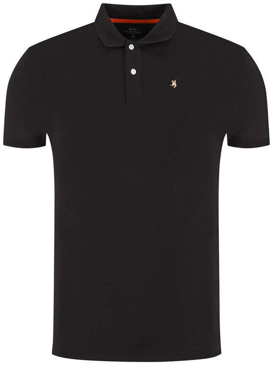 La Martina La Martina Поло Piquet CCMP02 PK001 Чорний Slim Fit