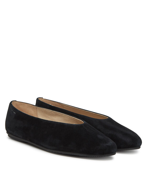 Calvin Klein Балеринки Calvin Klein Ballerina Round Hw Sue HW0HW02565 Черен
