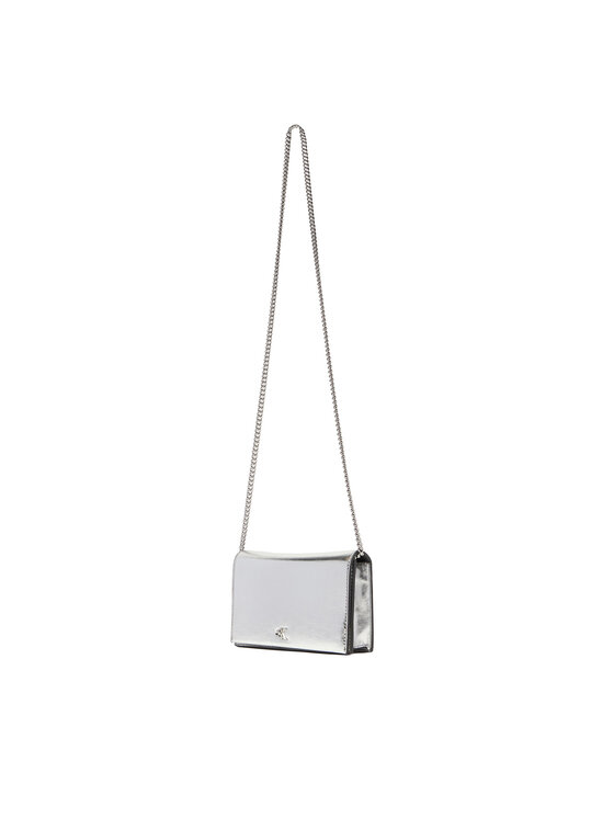 Calvin Klein Torebka Calvin Klein Ck Metallic Wallet On Chain LV04F3320G Srebrny