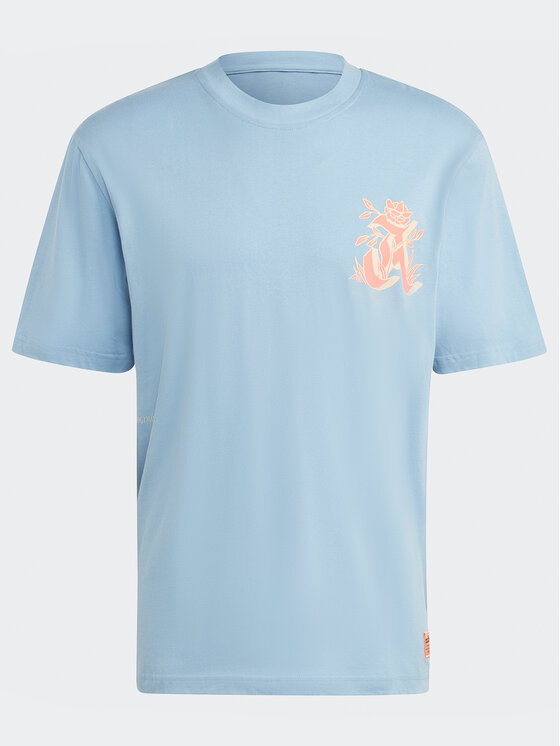 adidas adidas Футболка Graphic Glide T-Shirt IC5750 Блакитний Loose Fit
