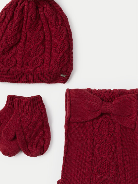 Mayoral Sada čiapka, šál a rukavice Mayoral 10768 Červená