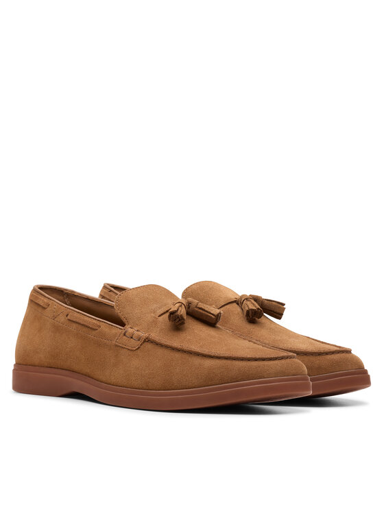 Clarks Mokasíny Clarks Torford Tassel 26180333 Hnědá