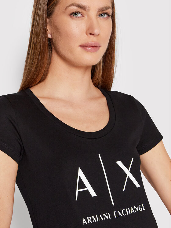 Armani Exchange Armani Exchange Футболка 8NYT70 YJ16Z 1200 Чорний Regular Fit
