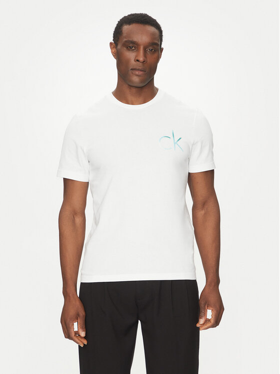 Calvin Klein Calvin Klein T-shirt Chest Logo K10K114146 Bianco Regular Fit