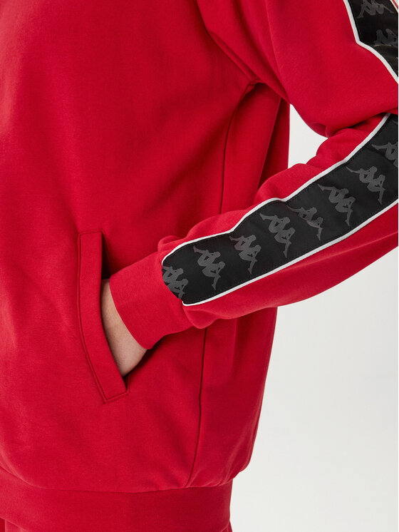 Kappa Kappa Felpa Banda Zamin 3 331U3ZW Rosso Regular Fit