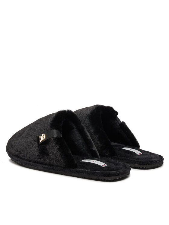 Tommy Hilfiger Пантофи Tommy Hilfiger Trenerzy Confort Home FW0FW08138 Черен