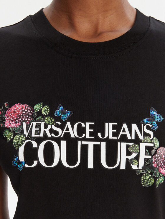 Versace Jeans Couture Versace Jeans Couture Camiseta 79HAHB00 CJB01 Negro Regular Fit