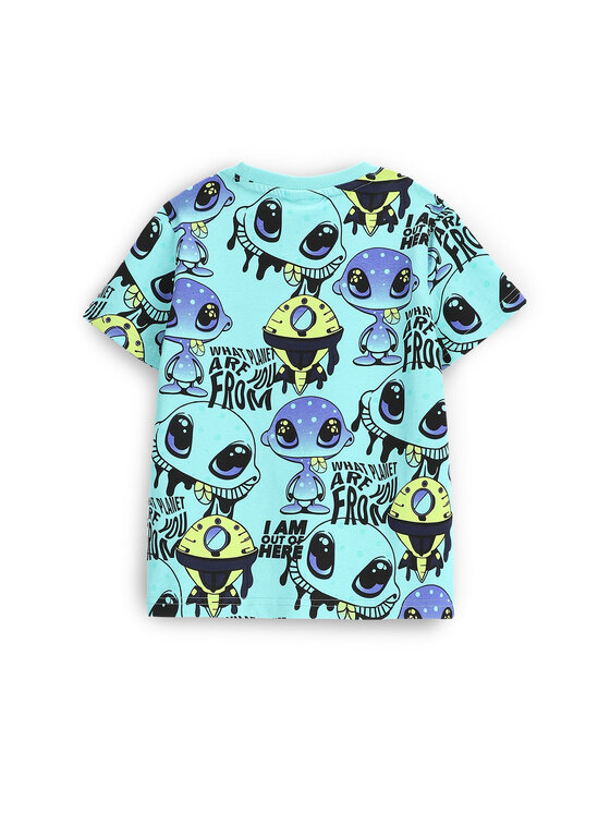 Coccodrillo Coccodrillo T-shirt WC5143201CBK Tirkizna Regular Fit