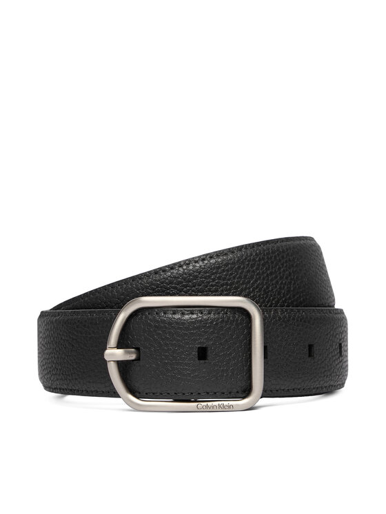 Calvin Klein Vīriešu josta Calvin Klein Round Buckle 35Mm LV04D7024G Melns