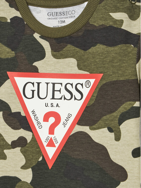 Guess Guess Camiseta N5YI04 K8HM4 Verde Regular Fit