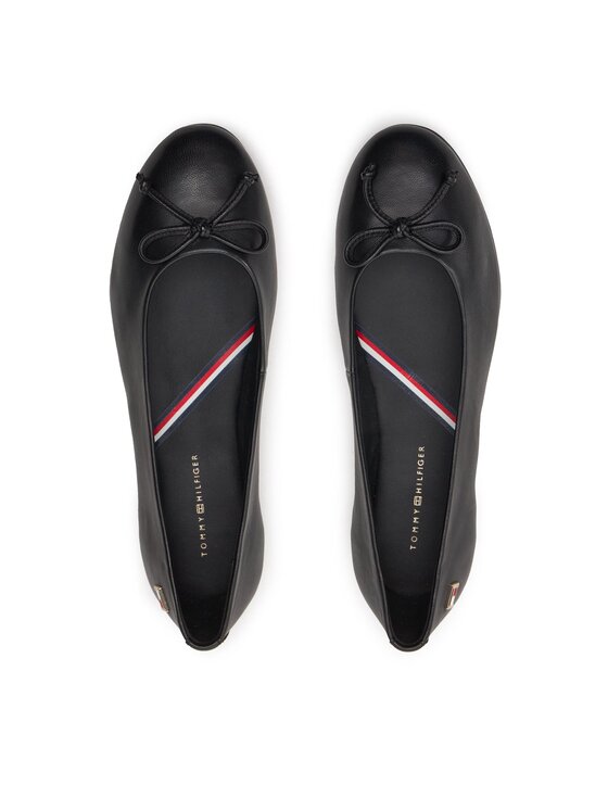 Tommy Hilfiger Balerinke Tommy Hilfiger Essential Chic Ballerina FW0FW08059 Črna