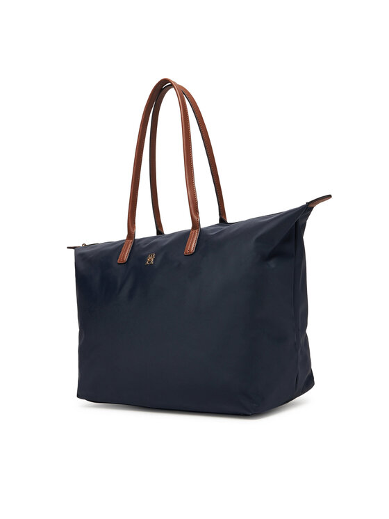 Tommy Hilfiger Ročna torba Tommy Hilfiger Popette Maxi Tote AW0AW17996 Mornarsko modra