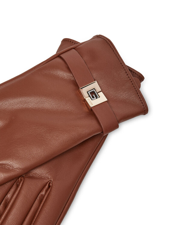 Guess Dámske rukavice Guess AW5188 NYL02 Hnedá