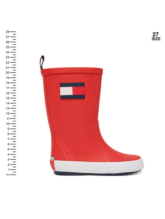 Tommy Hilfiger Gumijasti škornji Tommy Hilfiger Flag Rain Boot T3XC-33923-0047 S Rdeča