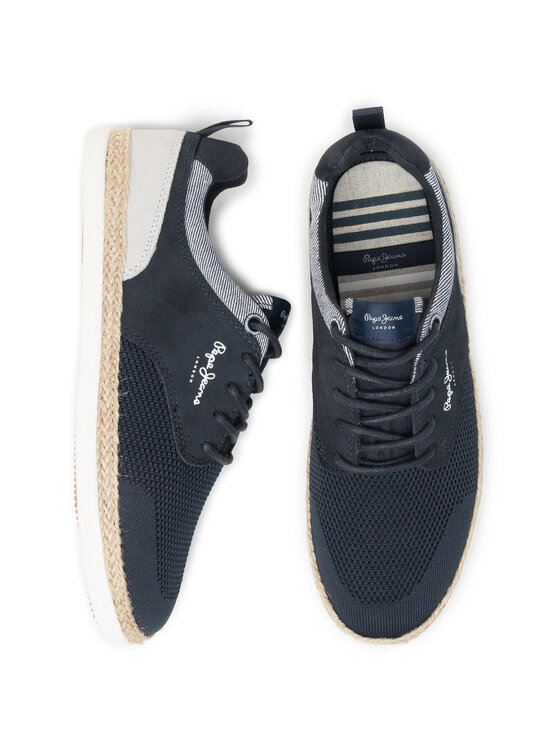 Pepe Jeans Espadryle Pepe Jeans Maui Sport Knit PMS10284 Granatowy