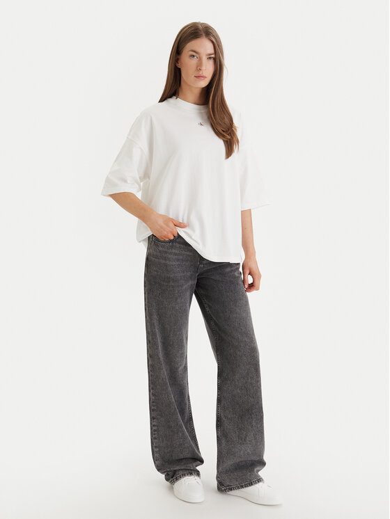 Calvin Klein Jeans Calvin Klein Jeans Majica LV047D204G Bela Oversize