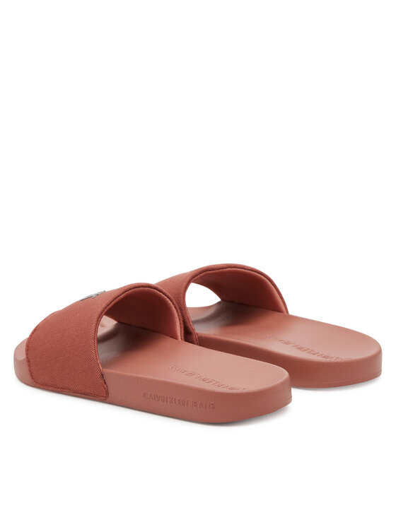 Calvin Klein Jeans Natikače Calvin Klein Jeans Slide Monogram Hardware YW0YW01713 Koraljna