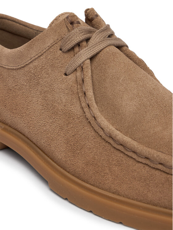 Tommy Hilfiger Nizki čevlji Tommy Hilfiger Lightweight Suede Apron Toe FW0FW09262 Bež