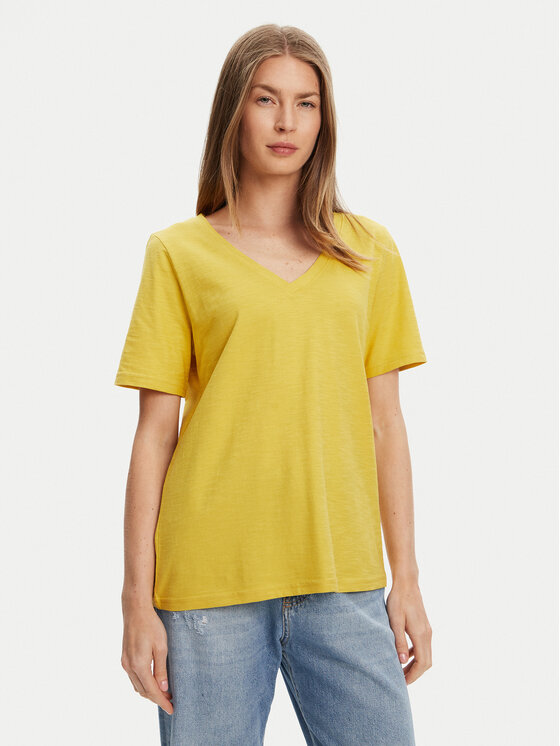United Colors Of Benetton United Colors Of Benetton T-shirt 3BVXD400H Giallo Relaxed Fit