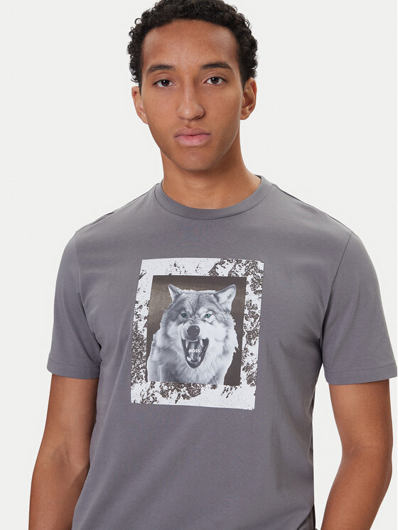 BOSS BOSS Camiseta Lupo 50554615 Gris Regular Fit