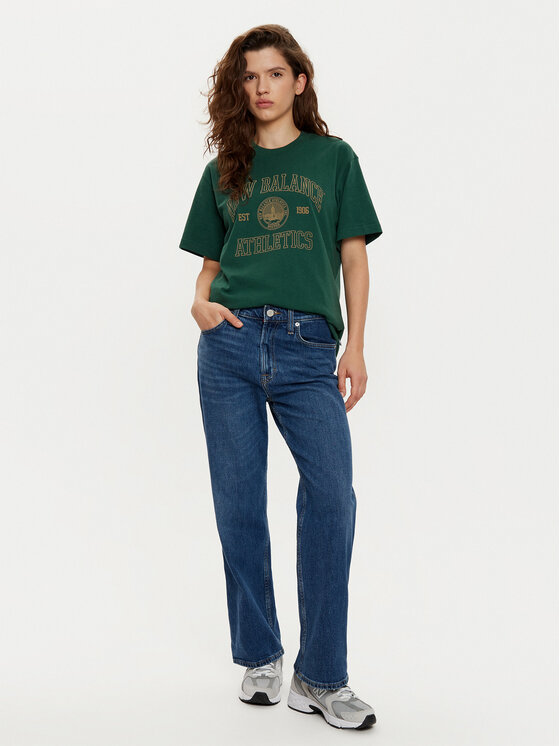 New Balance New Balance T-shirt WT43548 Zelena Oversize