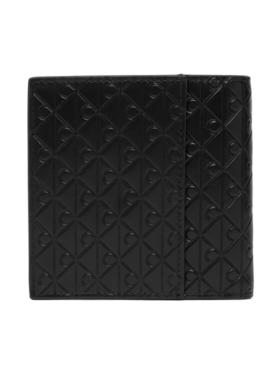 Calvin Klein Peňaženka Calvin Klein Embossed Emblem Trifold LV04D1145G Čierna