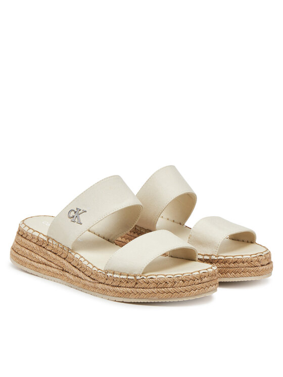 Calvin Klein Jeans Espadrile Calvin Klein Jeans Sporty Rope Mg Lth Webbing YW0YW01704 Bež