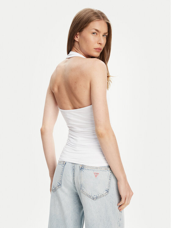 Guess Guess Топ W5YP28 KACM2 Білий Regular Fit