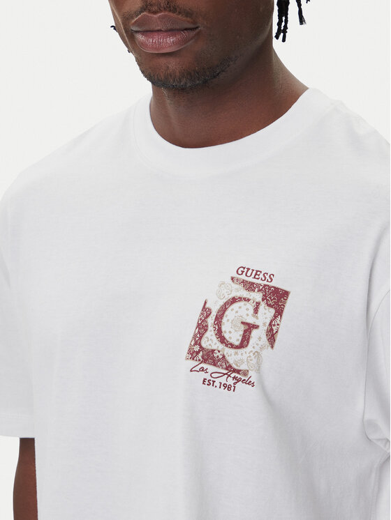 Guess Guess Camiseta M5BI16 I3Z14 Blanco Relaxed Fit