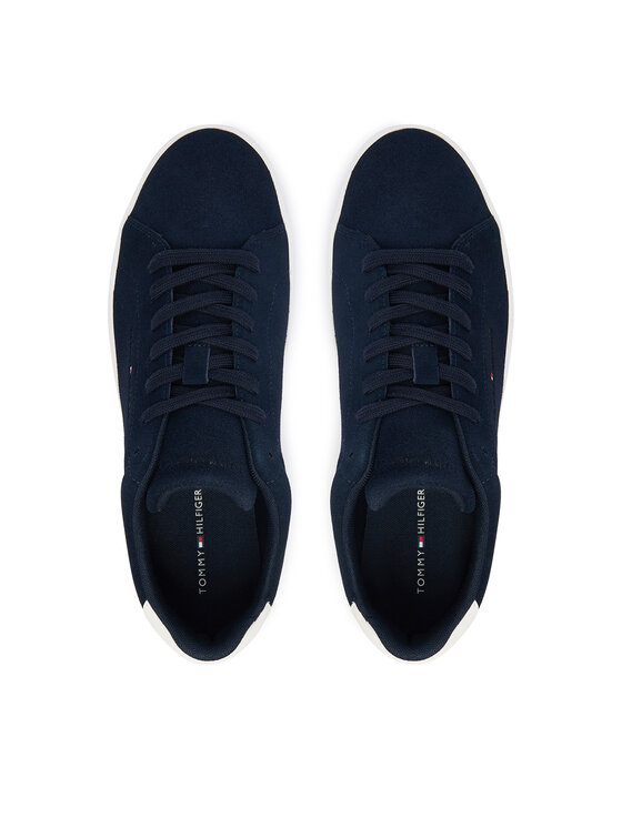 Tommy Hilfiger Snīkeri Tommy Hilfiger Th Court Core Suede FM0FM05716 Tumši zils